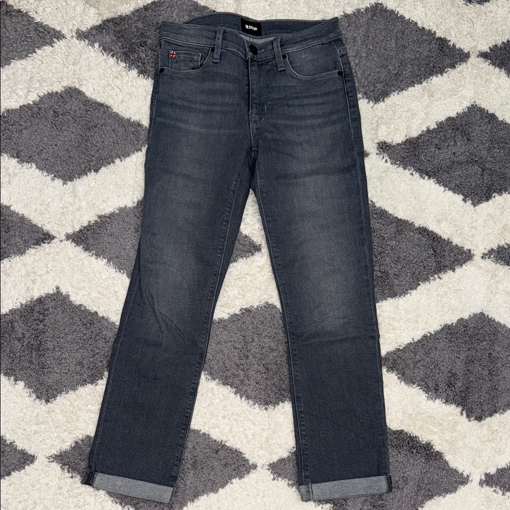 Hudson Natalie Midrise Straight Crop grey jeans size 24